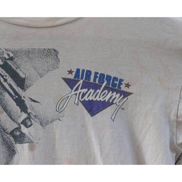 Vintage 90's 1992 USAFA Air Force Academy AOP All Over Print T-Shirt Size L - Picture 4 of 9